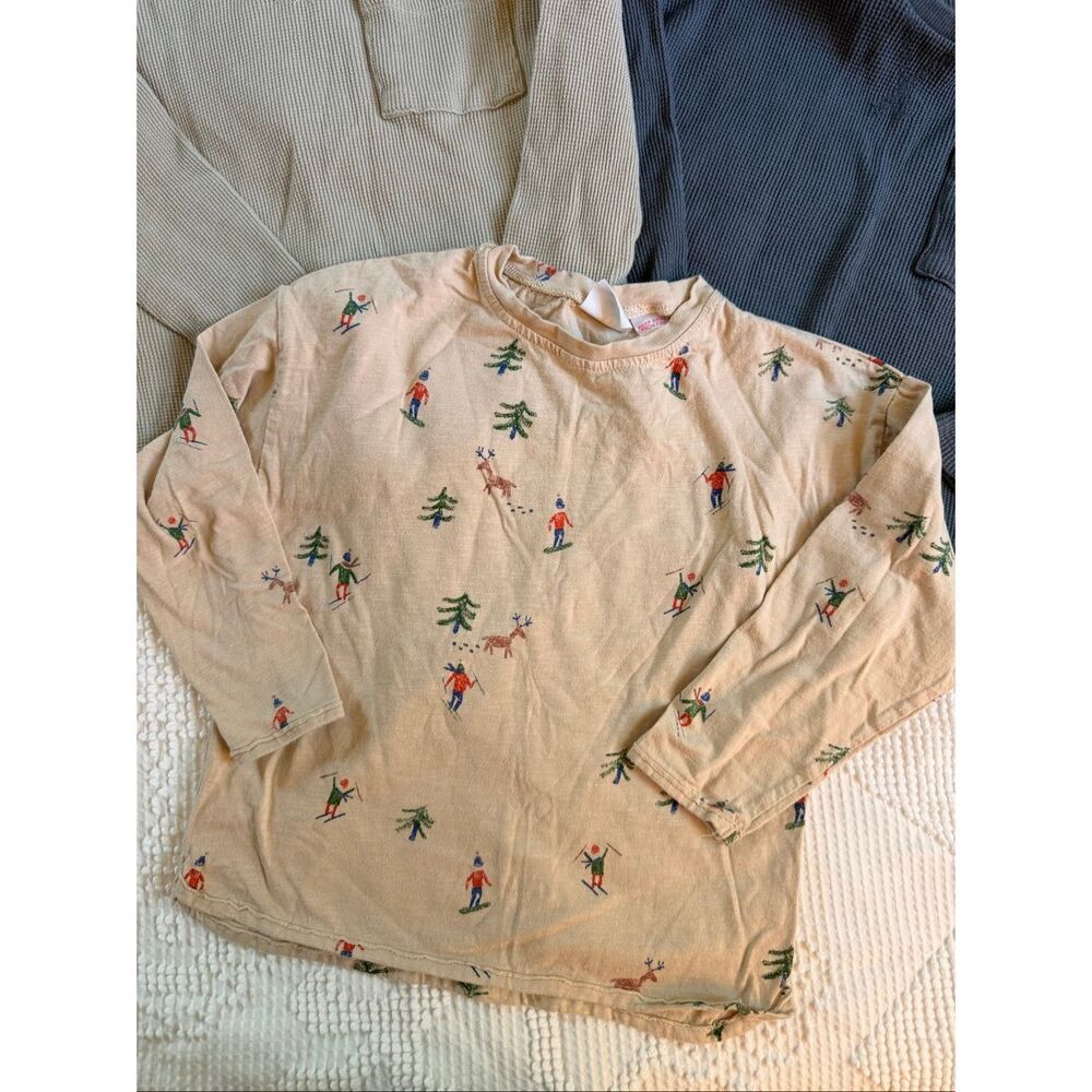 3pc Boys Size 4 Long Sleeve Bundle Zara Waffle - Picture 2 of 10